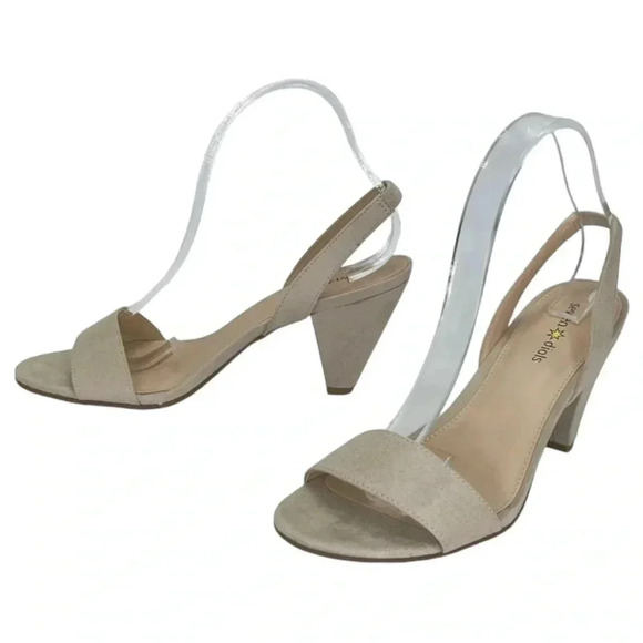 Seven Dials Ramsbury Nude Microfiber Womens Slingback Heels Size 9M - Picture 6 of 10